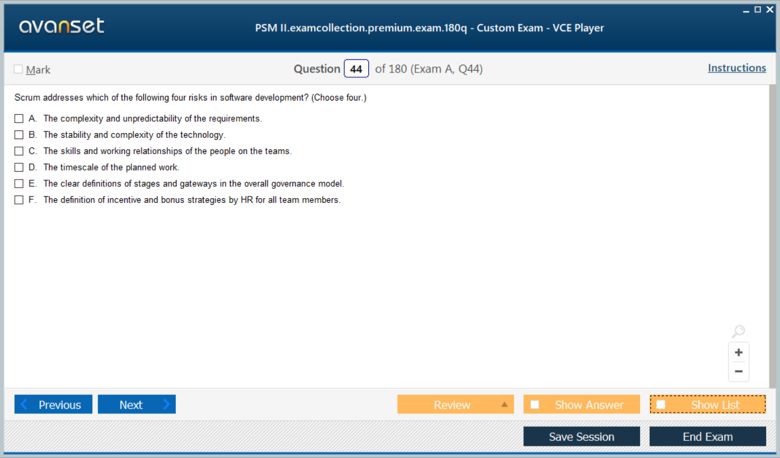 PSM II Premium VCE Screenshot #3